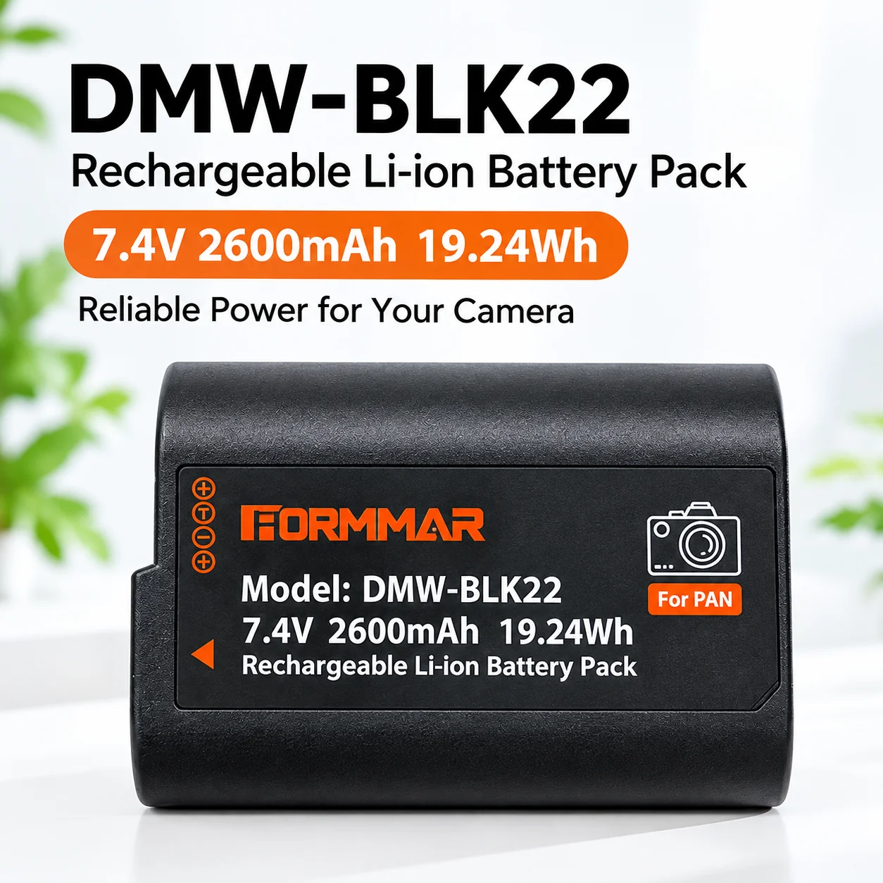 DMW-BLK22 Battery for Panasonic Lumix S5 S5II S5IIX GH5 II GH6 S5M2 S5M2X Camera