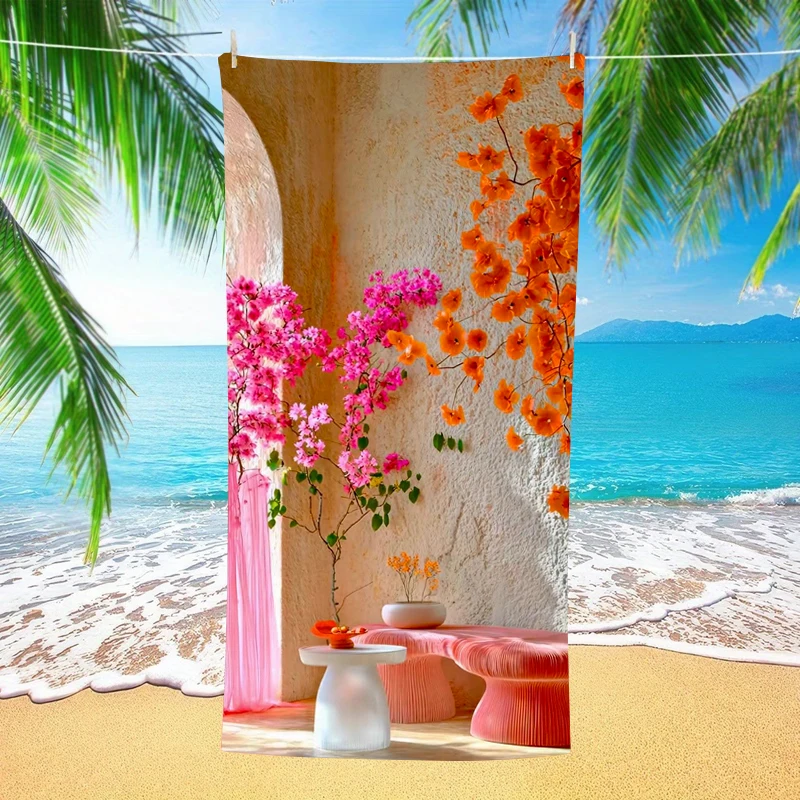 Triangle Plum Beach Towel Italian Style Summer Seaside Vacation Quick Drying Bath Towel