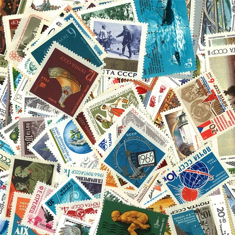 300Pcs/Lot New USSR CCCP Post Stamp All Different NO Repeat Postage Stamps for Collecting MNH