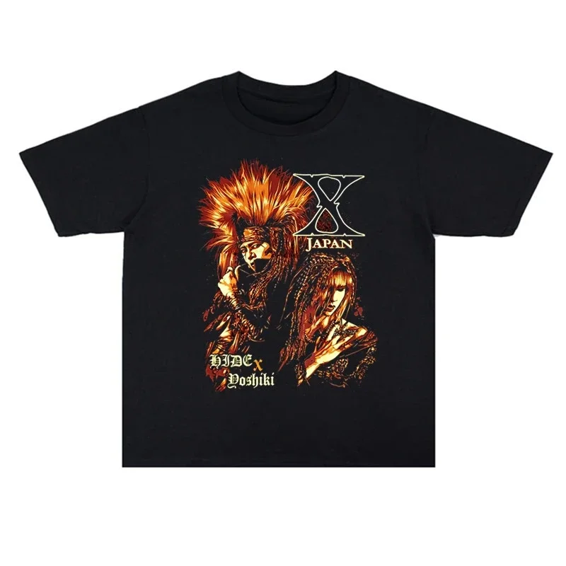 2025 été métal Rock X japon Matsumoto Hideto cacher imprimé hommes et femmes T-shirt qualité à manches courtes hommes T-shirt