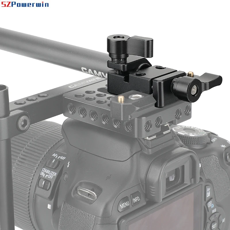 Quick Release NATO Rail Clamp with 15mm Single Rod Holder Camera Photography Accessories Fits NATO Rails and 15mm Rod Pipe