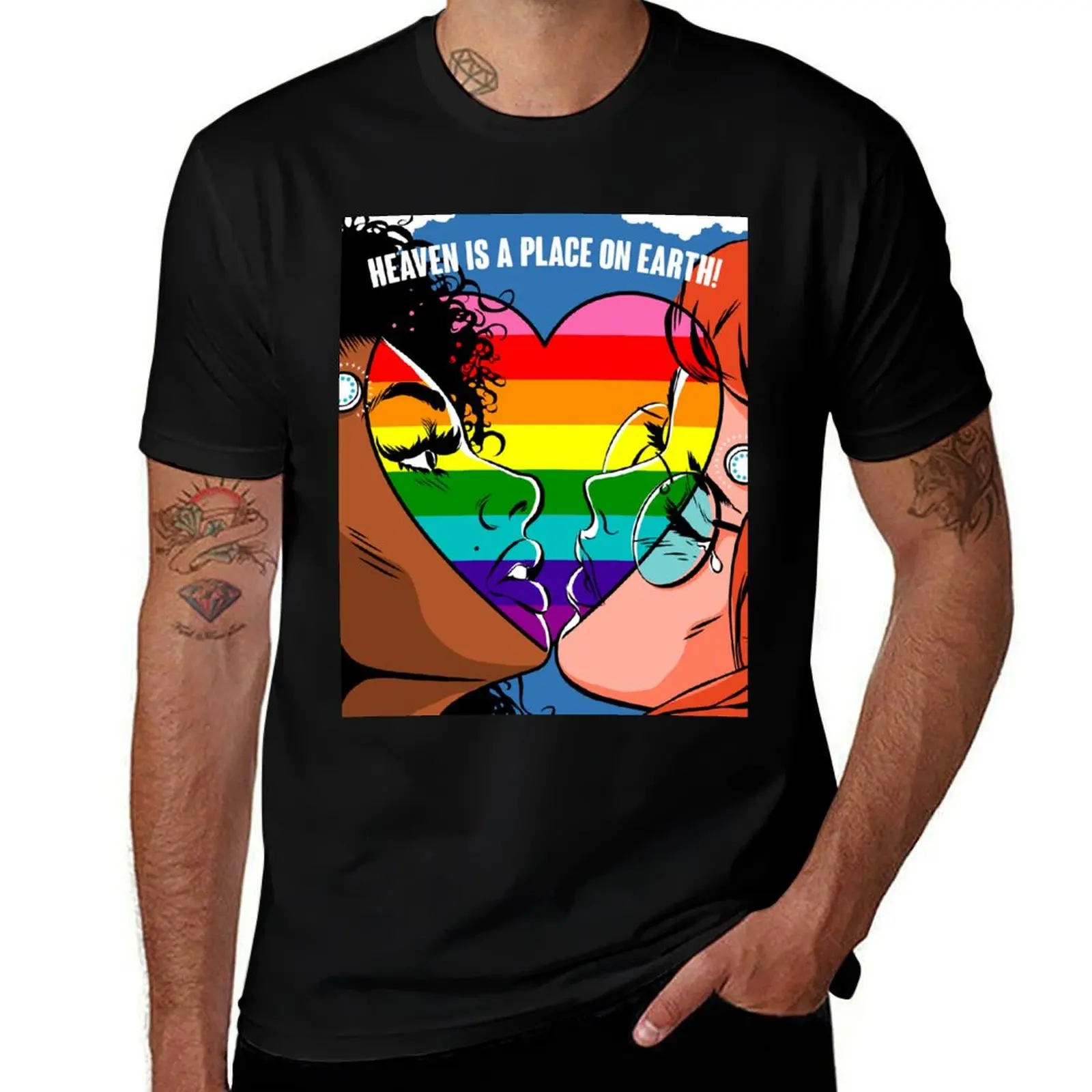 

Heaven - Pride Edition T-Shirt black cotton t-shirt plain for man package t shirts for man cotton T-Shirt