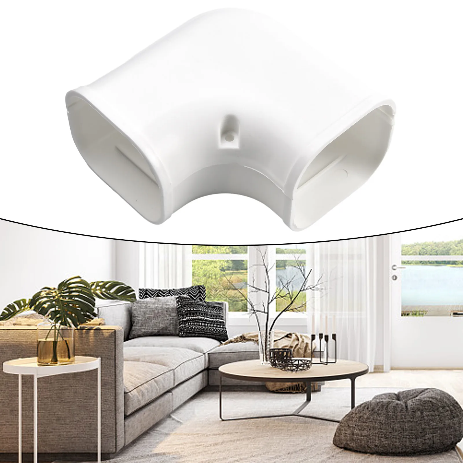 1pc PVC Air Conditioner Cover Dust Cover Pipe Decorative Cap For Home Decoration PVC Line Cover Easy To Install