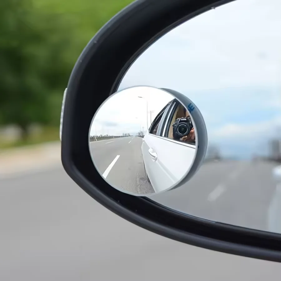 2Pcs Car Mirror HD Convex Mirror Blind Spot Auto Rearview Mirror 360 Degree Wide Angle Vehicle Parking Rimless Mirrors