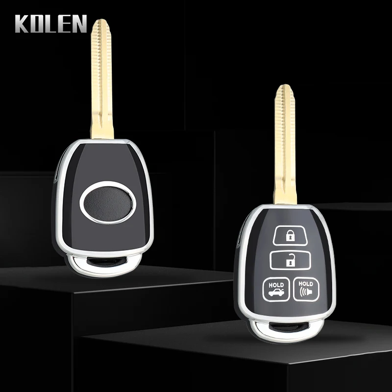 New TPU Car Key Case Cover Shell For Toyota Prius Corolla Yaris Avensis Camry RAV4 4 Buttons 2012 2013 2014 2015 2016 2017 2018