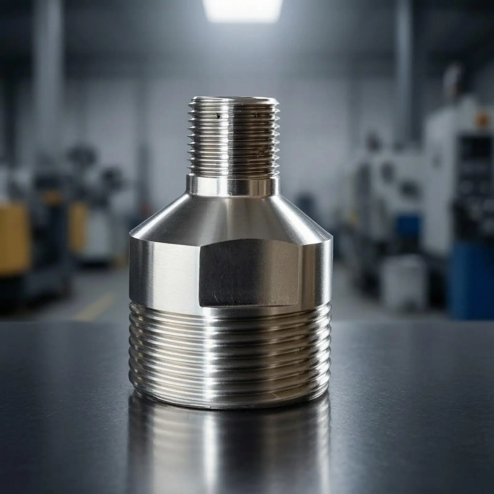 Compact Stainless Steel Hex Adapter for High Pressure Nozzle Fitting Plumbing Workshop Essential