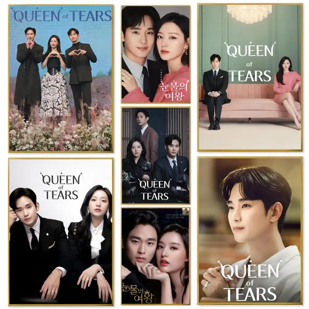 الكورية Q-ملكة الدموع اللوحة الخط شخصية المساحات قماش المشارك جدار جدارية الفن صور لغرفة ديكور المنزل #5