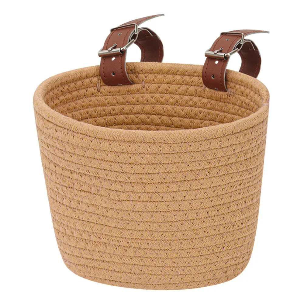 

Adjustable Bicycle Basket Removable Design Large Capacity Bike Carrier Bag Lightweight Colorful Dots Cycling Basket Boys Girls