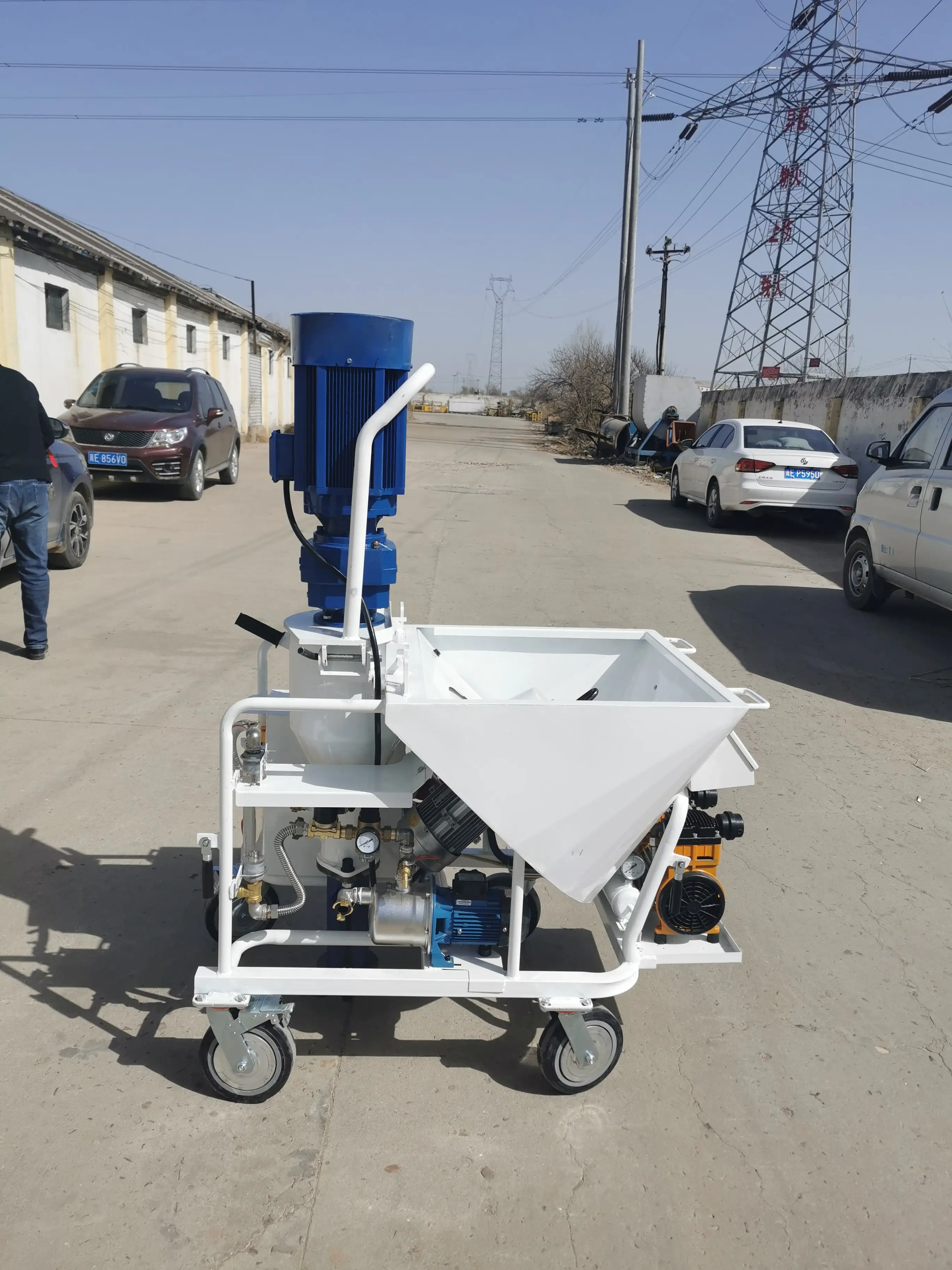 2026 New Plaster Machine for Construction Spray Spray Plaster Machine with air Compressor Wall Plaster Spray Machine