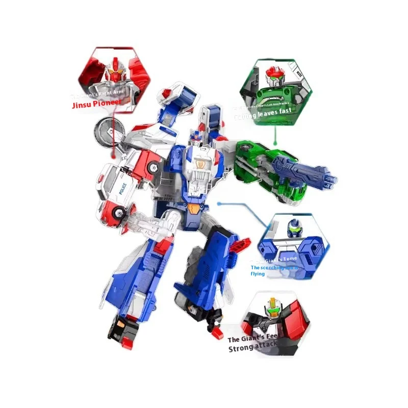 Explosies Kebao Auto God S12 Dance Team'S Speelgoed Transformatie Super Exploration Giant Vier Vier Combinatie Auto Robot Man