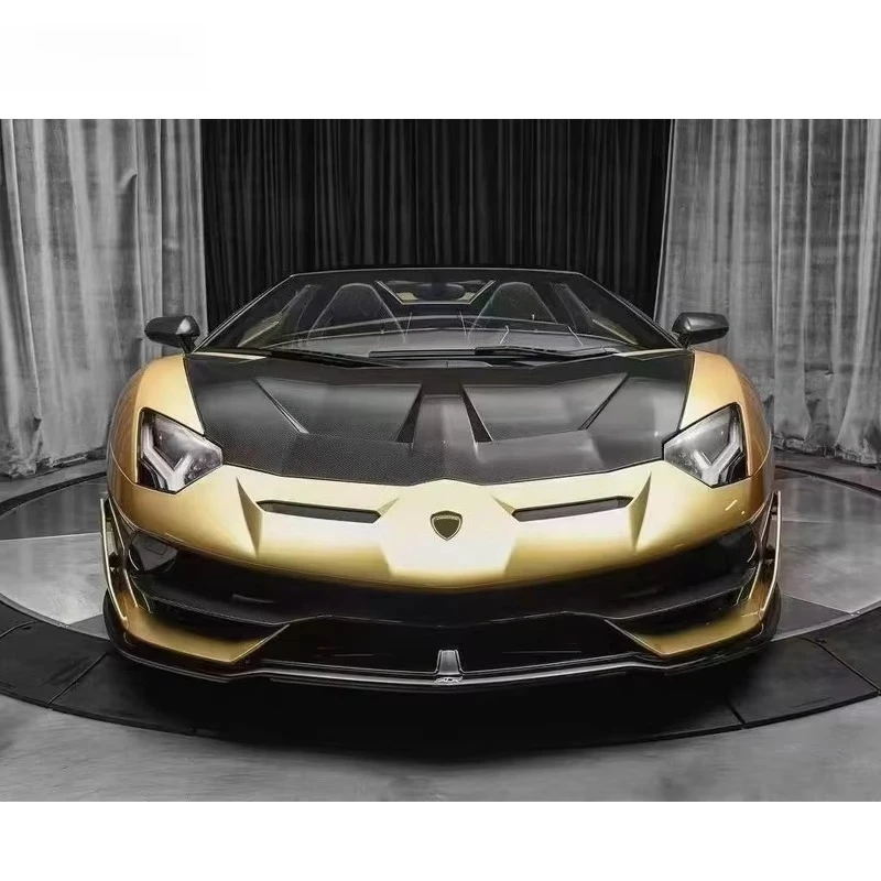 New High-quality Dry Carbon Fiber Hood for Aventador LP700/LP750 Bolt-On Installation High Performance Muscle Black 1
