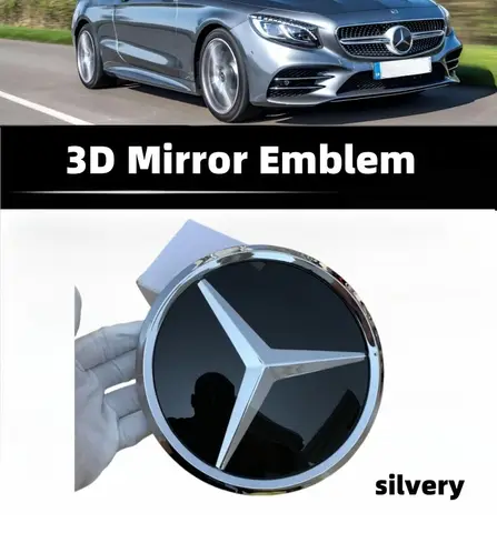 Mercedes Benz Grill Emblem Star Logo Car Front Grille Badge  W204 W205 X253 W213 W212 W176 W177 W167 W246 W117 Accessories