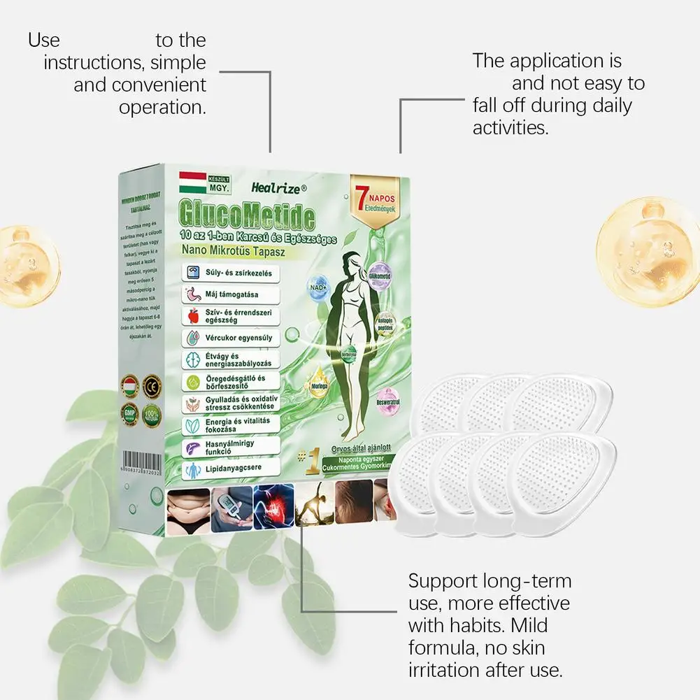 Nano Microneedle Glucose Metabolism Patch Organic Moringa Extract Weight Management Cardiovascular Care Energy Boost