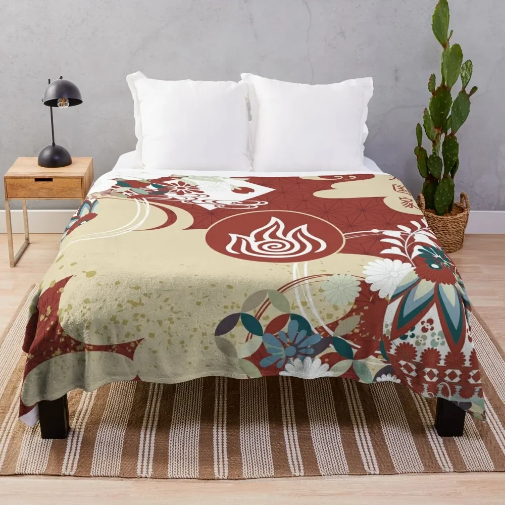 Fire Nation Tapestry Throw Blanket Shaggy Furry Soft Blanket for Bedroom Living Room