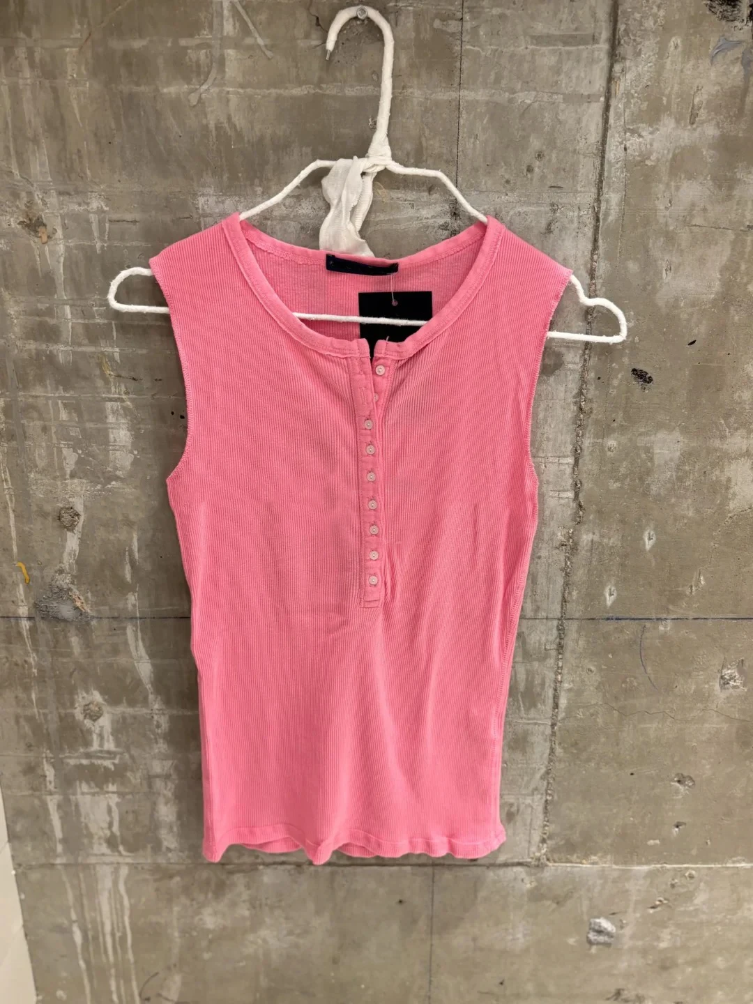 Nine Buttons Ribbed Tank Tops Women Summer Streetwear All-match Sleeveless Cotton Slim Vest Sweet Cute Peachy Pink Camisole Y2K