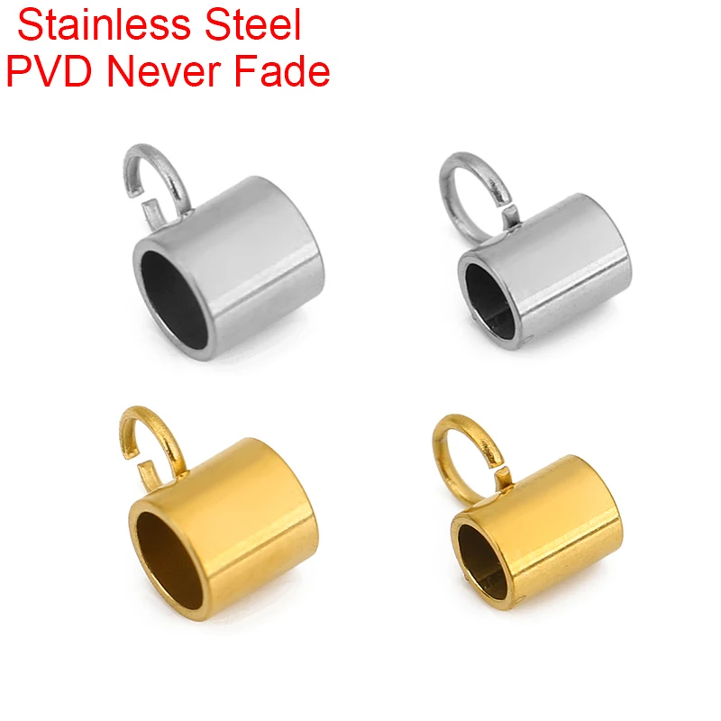 20 قطعة PVD لا تتلاشى أبدًا المعلقات الفولاذ المقاوم للصدأ موصلات قرصة كليب سحر الكفالة الخرز ل عقد دي اي واي سوار صنع المجوهرات