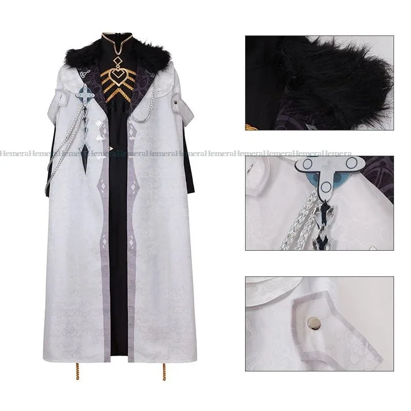 Костюм капитана для косплея, накидка Il Capitano, перчатки, ботинки Genshin Impact, аниме Fatui, маска, костюм для ролевых игр на Хэллоуин