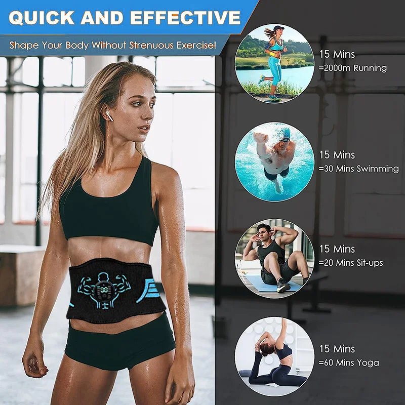 ABS المدرب الكهربائية محفز العضلات EMS البطن العضلات الحبر حزام الجسم مدلك اللياقة البدنية التدريب التمارين المنزل الصالة الرياضية تجريب #5