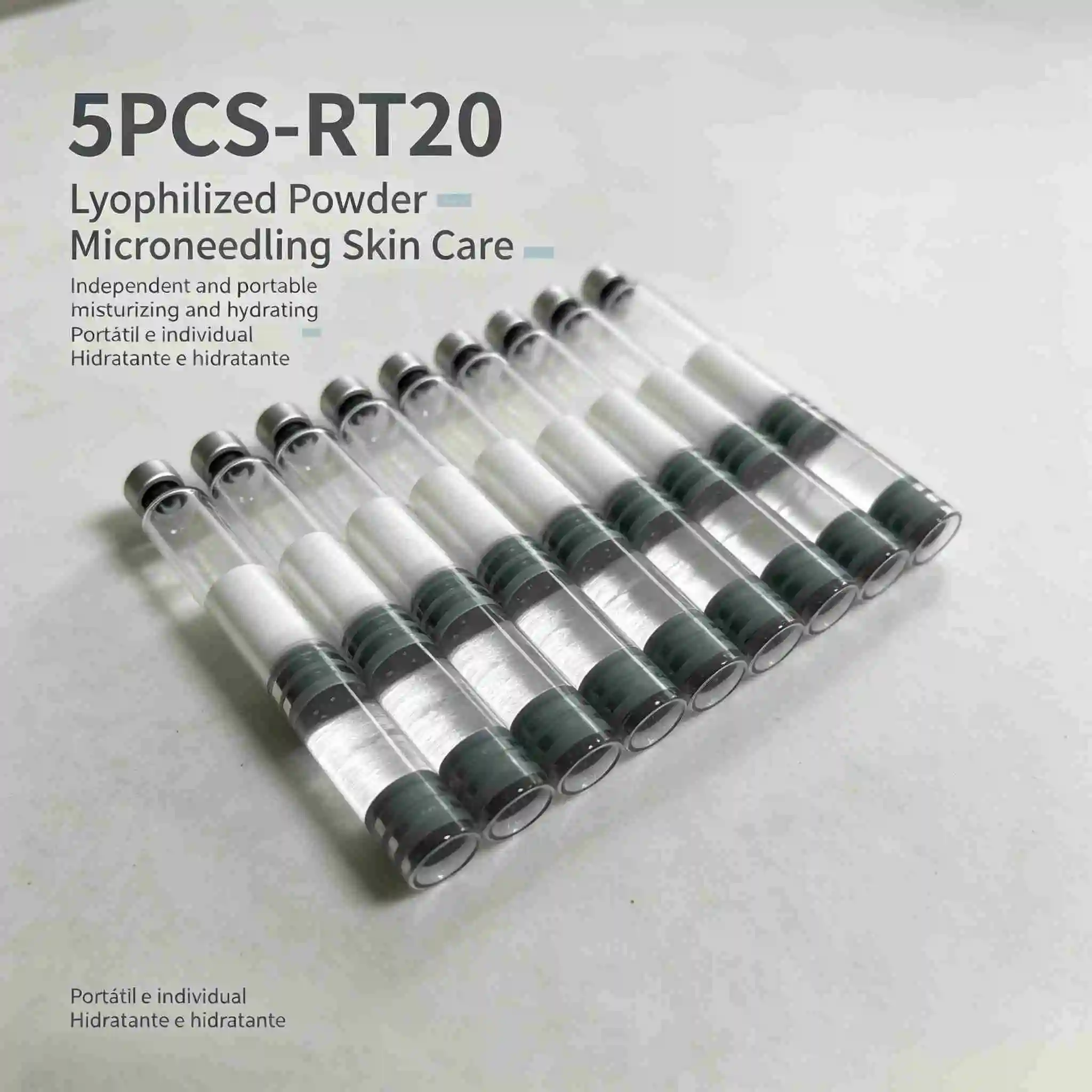 High-Quality 5PCS-RT20 Freeze-Dried Powder，Microneedling Skin Care，Moisturizing and hydrating，Adjustable Liquid Output