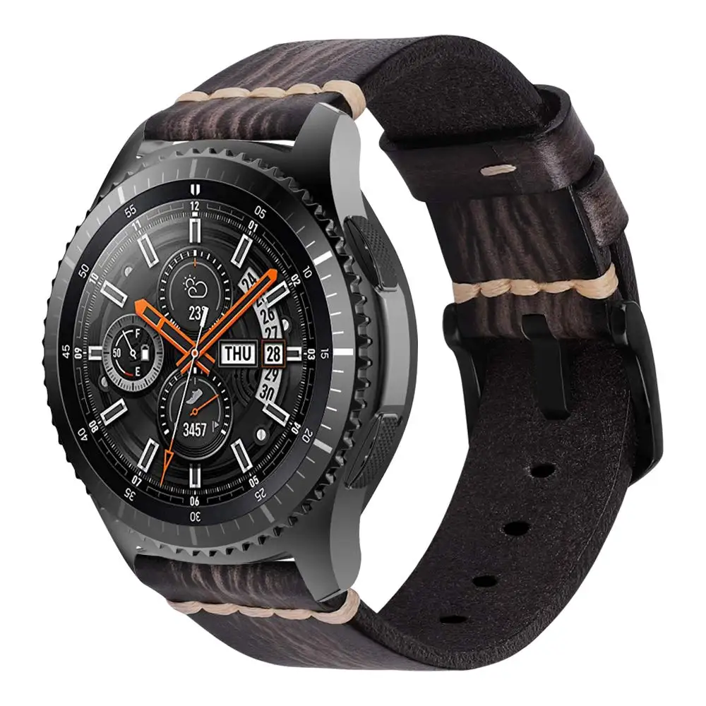 22mm 20mm leather Strap for huawei gt 2 Samsung Galaxy Watch 42mm 46mm active 2 Gear S3 Frontier Classic Amazfit band correa