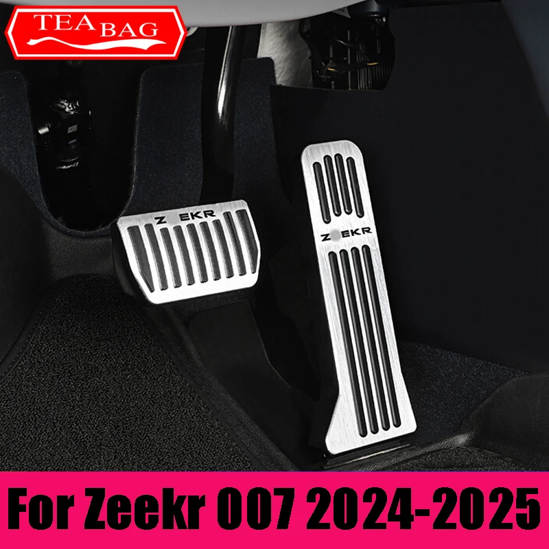 

For Zeekr 007 2024 2025 Car Styling Interior Gas Brake Panel Cover Sticker Aluminum Alloy Cover Stickers Auto Accessories