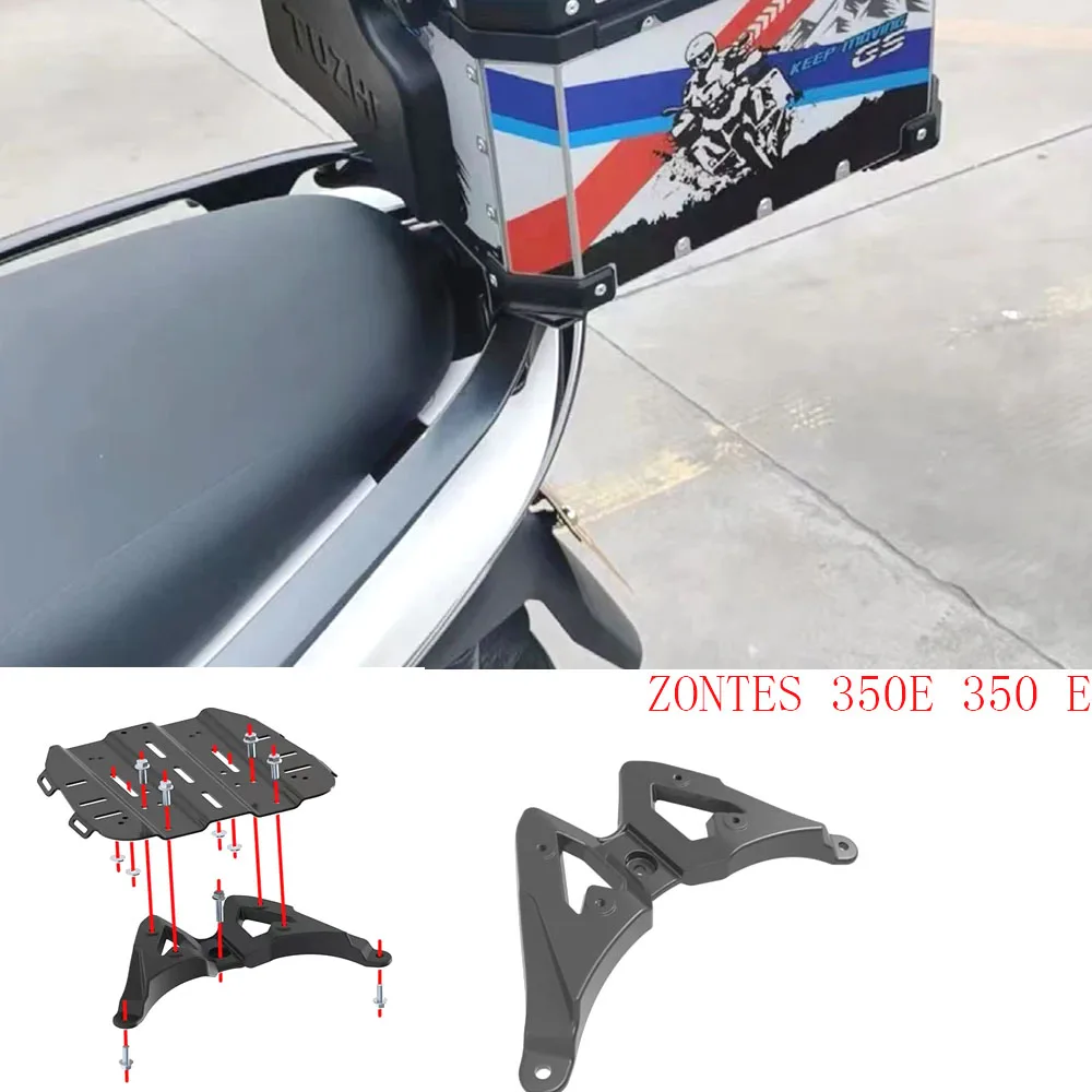 Bagagem traseira Rack suporte para ZONTES 350E, acessórios E350 motocicleta, original, Fit