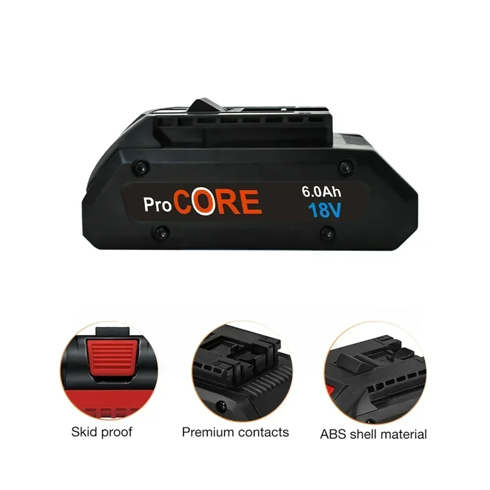 Bateria de substituição CORE18V 6000mAh ProCORE para ferramentas sem fio Bosch 18V Professional System 21700 Cell