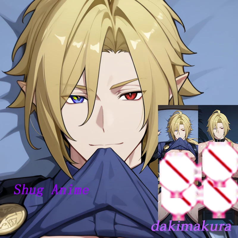 Dakimakura أنيمي HugoVlad 5 futa على الوجهين طباعة الحياة الحجم وسادة للجسم غطاء الفراش الهدايا