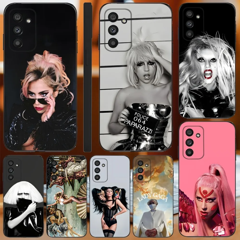 Singer L-Lady Gaga Phone Case For Samsung Galaxy A13,A21s,A22,A31,A32,A52,A53,A71,A80,A91 Soft Black Cover