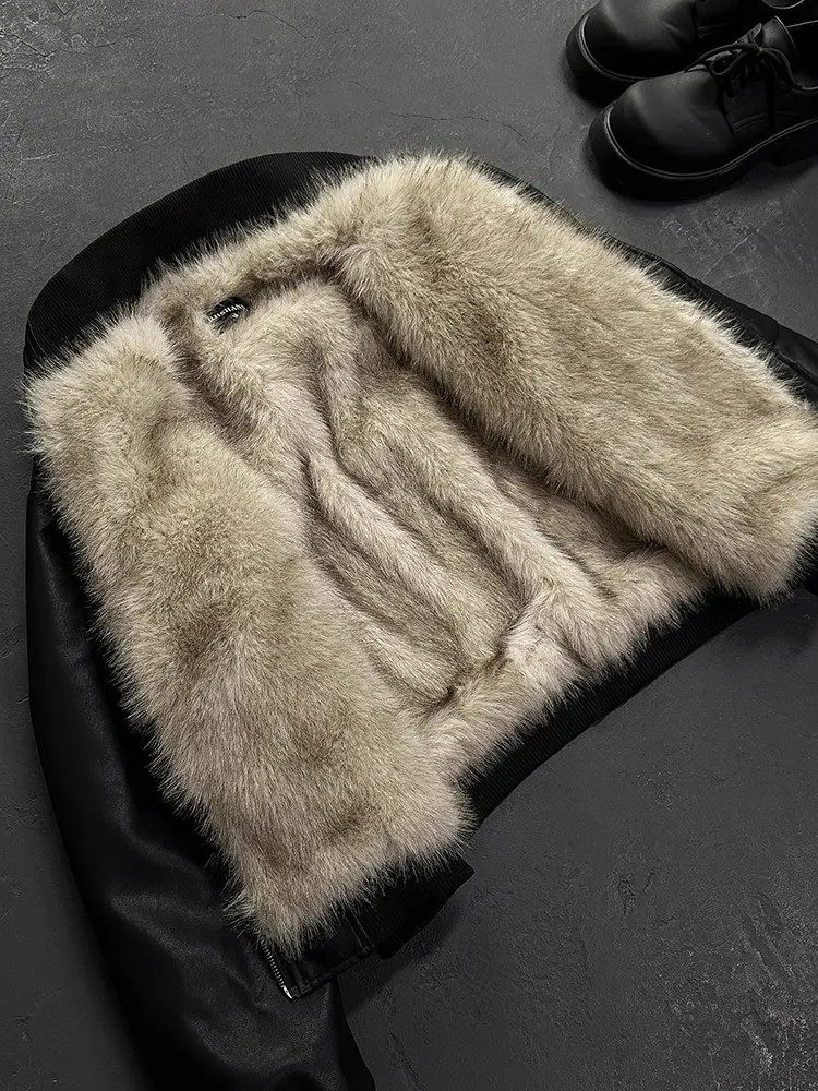 

Мужские весенние легкие куртки с меховым воротником, модные, оригинальные, функциональные, с карманами, для повседневной носки и активного отдыха, термо.