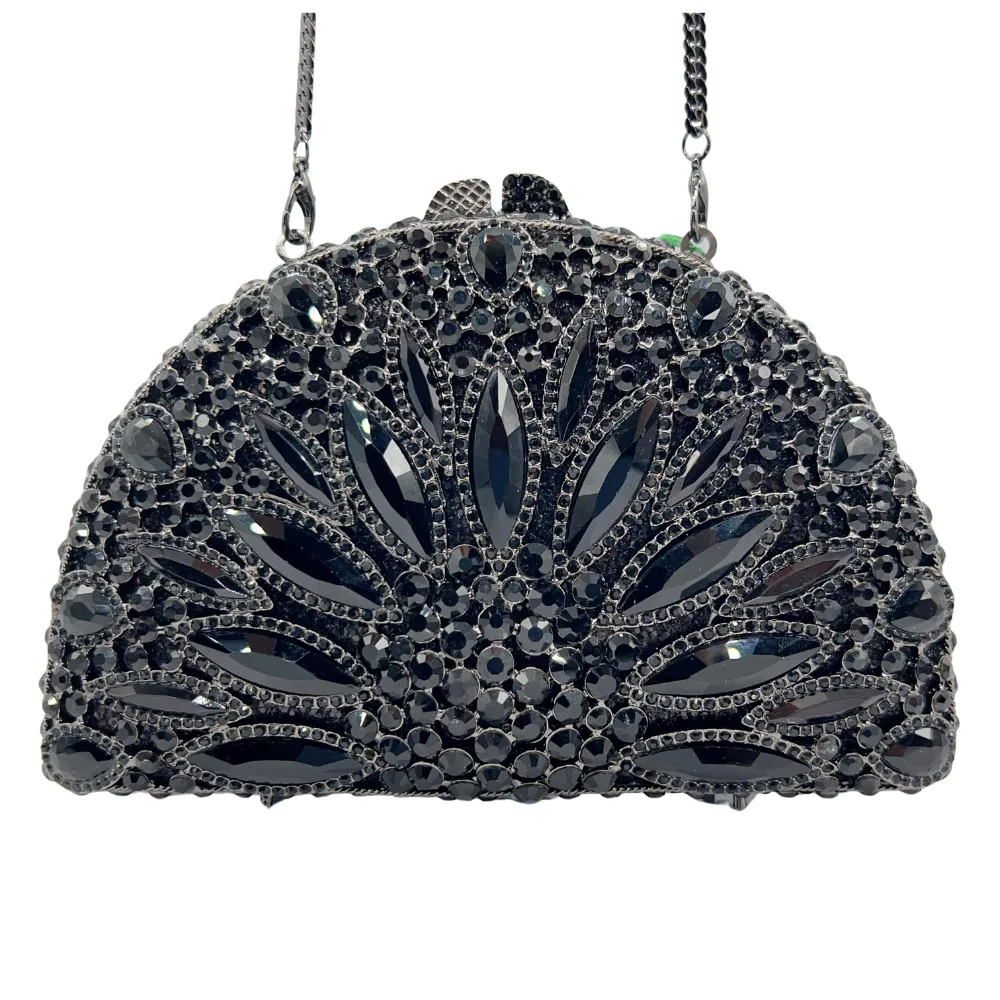 

Diamond-encrusted dinner bag metal hollow diamond bag banquet dress clutch women's bag new
