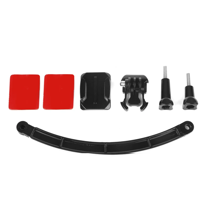 Helmet Extension Arm Kit with Surface Base Sticker With Screw for GoPro Hero 12 11 10 9 8 7 6 DJI Action 4 3 2 Cam Accessory