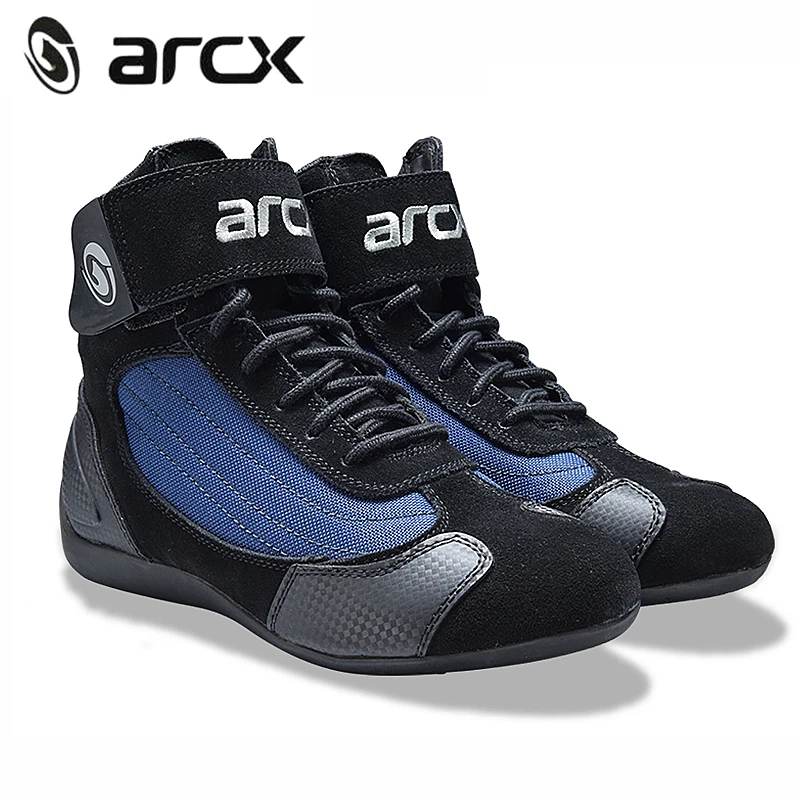 ARCX Motorcycle Boots Racing Shoes Cow Leather Street Motorbike Bike Chopper Motocross Botas Moto Shoes