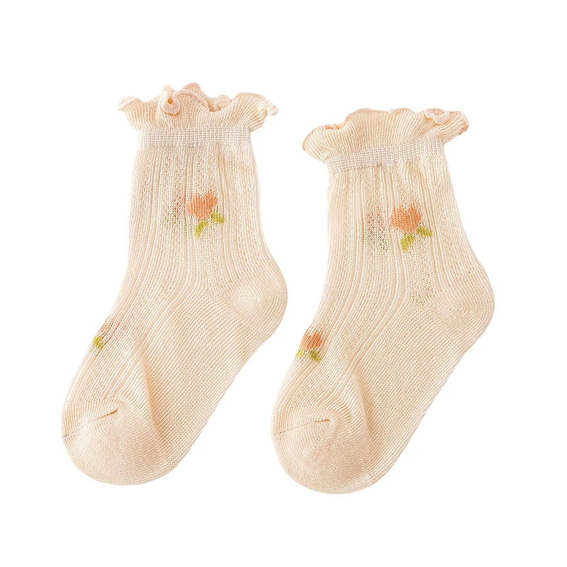 Kleinkind Baby Mädchen Rüschen socken weiche Baumwoll socken Sommer dünne Netz socken für Kleinkinder