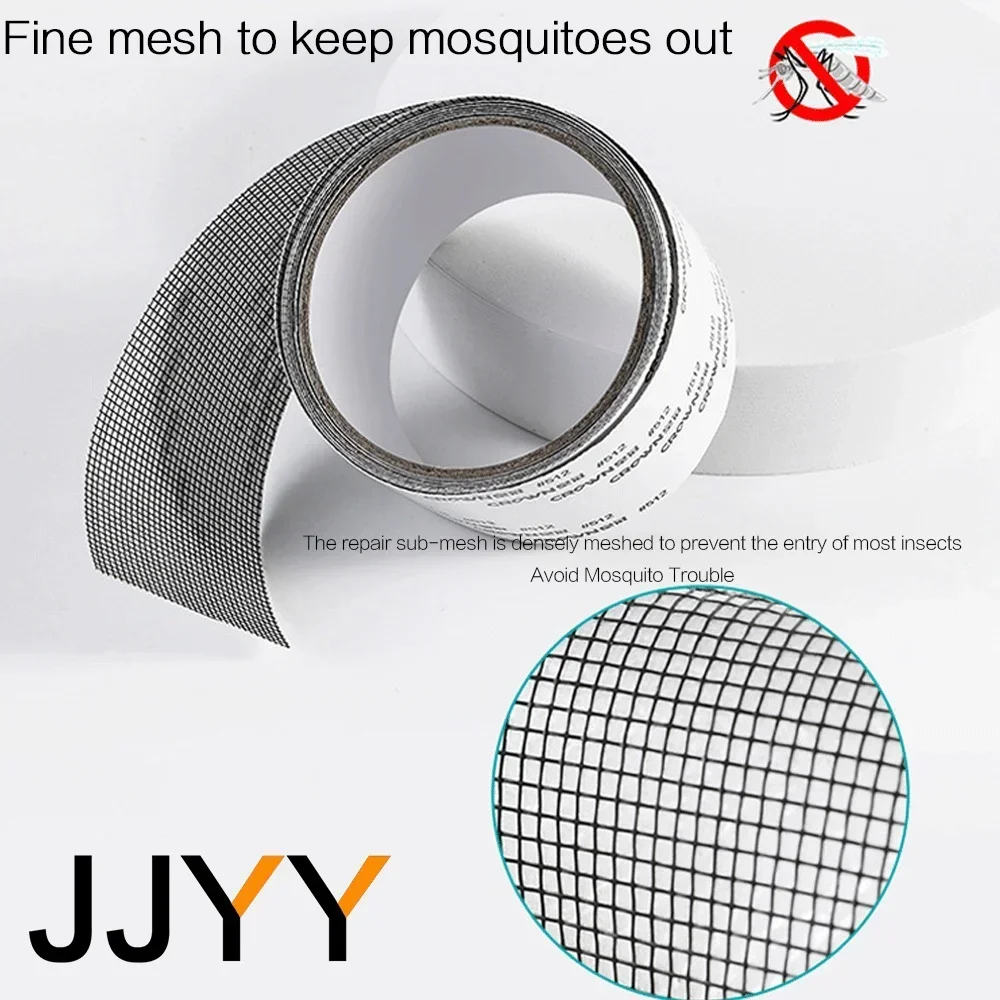 Window Screen Repair Tape Self Adhesive Mesh Tape Net Door Fix Patch Anti Insect Mosquito Mesh Broken Holes Repairing