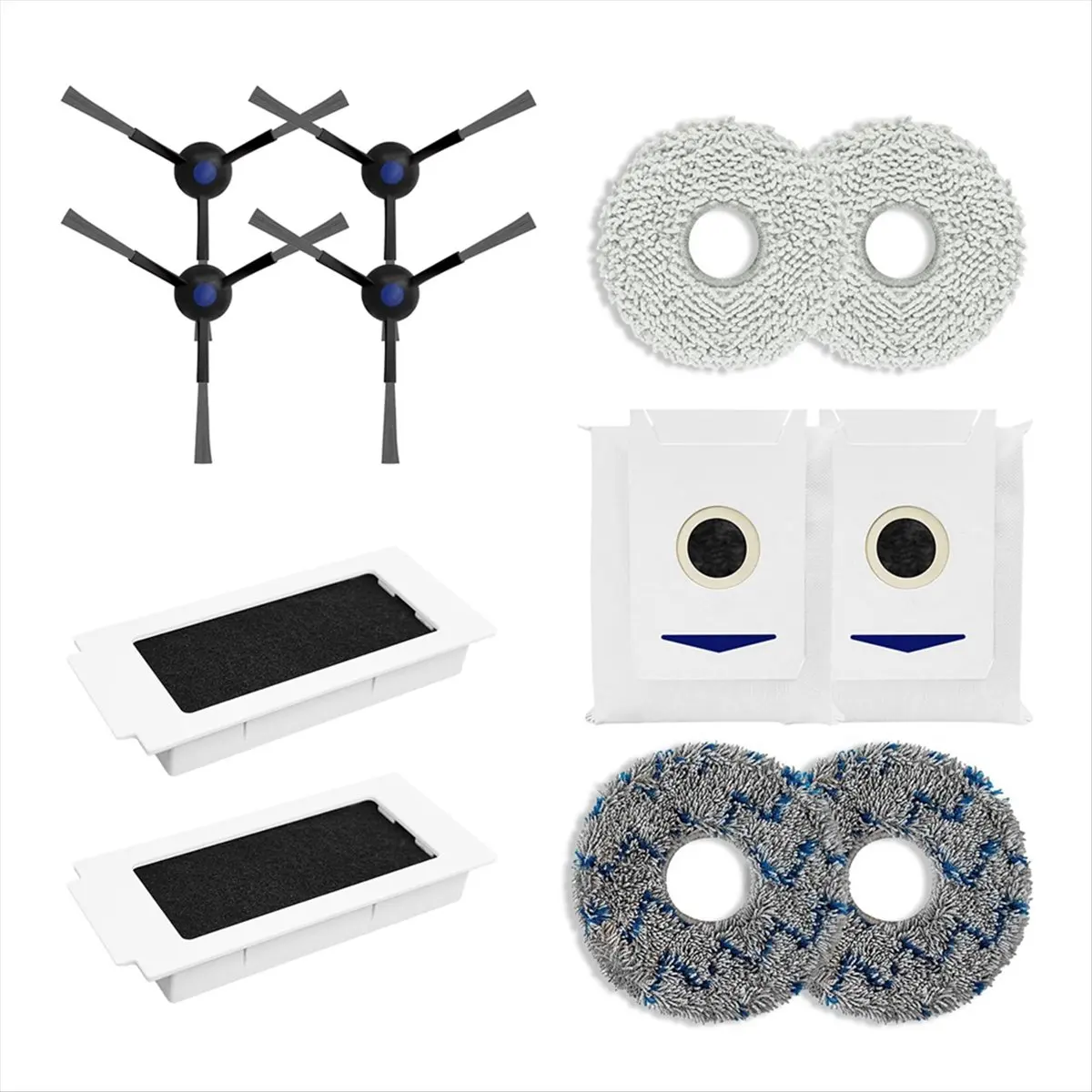 2026 Trend Accessory Kit for T30 PRO/T30 MAX Robot Vacuum Cleaners - Includes Side Brush, HEPA Filter, Mop Pad, Dust Bag