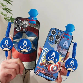 스파이더맨 거치대 스탠드 휴대폰 케이스, Oppo Realme C67 C55 C53 C35 C33 C31 C30 C25 C21 C20 C11 C15 C12 C17 용 장난감 스트랩 로프 커버 