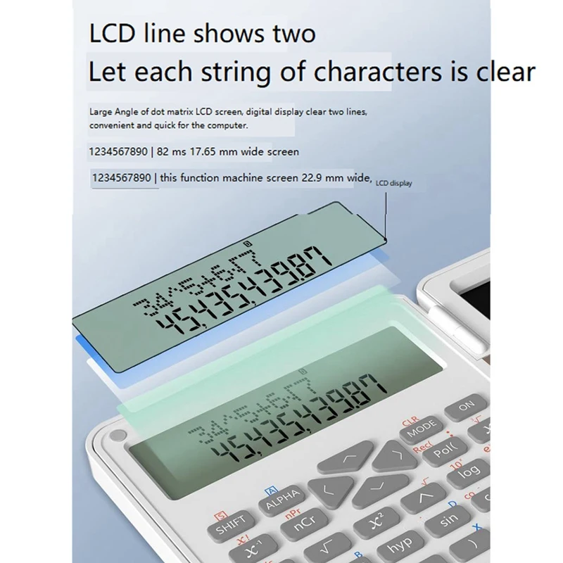 Calculadora de función portátil USB, tablero de dibujo recargable, multifunción, pantalla LCD inteligente, escritura