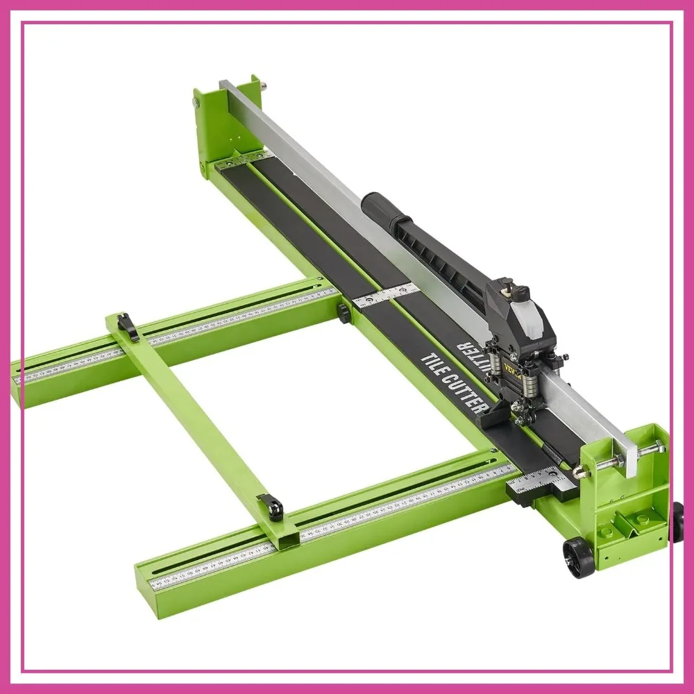 

48 Inch Manual Tile Cutter, All-Steel Frame, Laser Guide, Precision Cutting for Porcelain Ceramic Floor Tiles