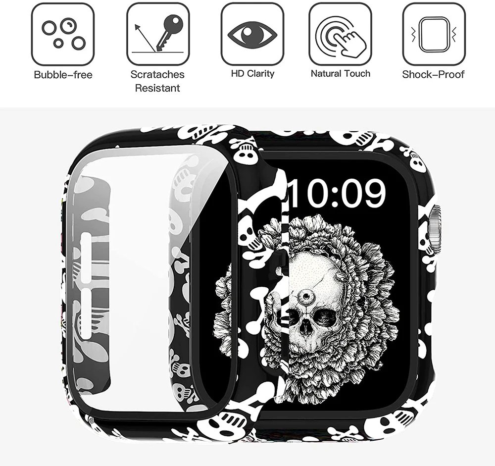 44mm Pattern Printed Silicone Strap For Apple Series 6 7 Smart Watch I7 T100 Plus For SmartWatch T500 X6 X8 Max W26 W27 W37 Pro