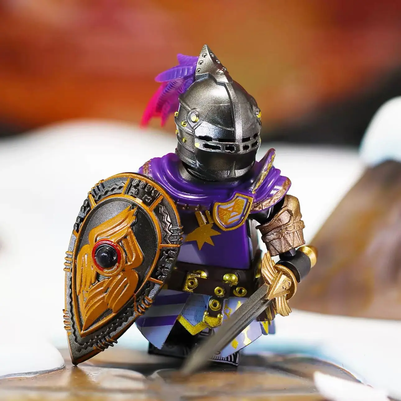 Knights of The Round Table 5cm Anime Figure Galahad Peripheral Model Assembling Building Blocks Decoration Ornaments Gifts Toys