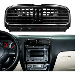 New Matt Black Chrome Front Dashboard AC Air Outlet Vent Trim For VW Cross Polo 5 6R Sedan GTS Vento 2011-2013 6R0819703/704/728