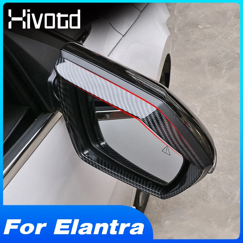 Auto Achteruitkijkspiegel Zonneklep Regen Wenkbrauw Trim Exterieur Decoratie Auto Accessoires Beschermen Onderdelen Voor Hyundai Elantra 2022-2021
