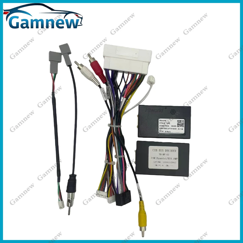 Car 16pin Wiring Harness Adapter Canbus Box Decoder Android Radio Power Cable For Hyundai Staria 2022-2024