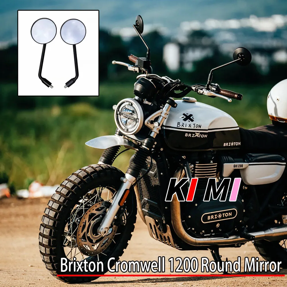 

Motorcycle Rearview Mirror Retro Round Rearview Mirror Original Accessories FOR Brixton Cromwell 1200