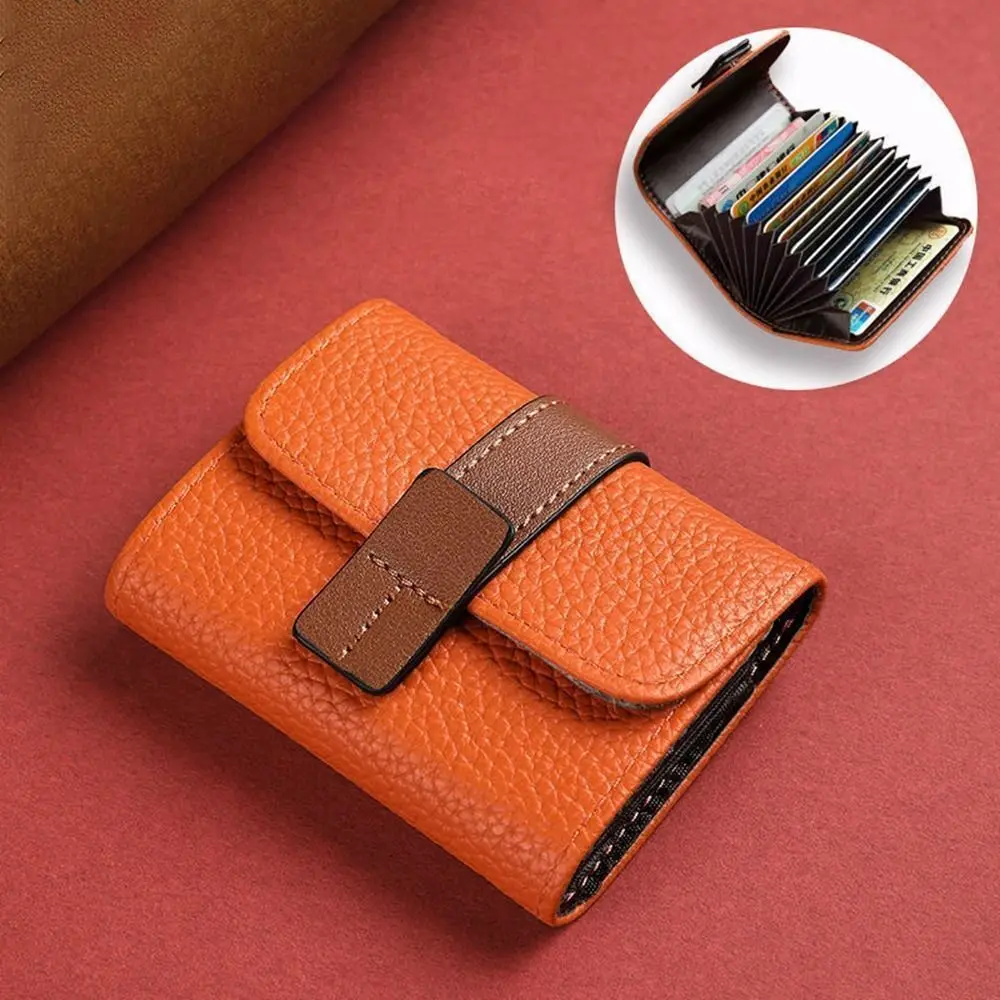 PU Leather Card Holder Multi-Card Slot Bank ID Credit Organ Bag Business Antimagnetic Wallet Coin Purse Storage Organizer Pouch