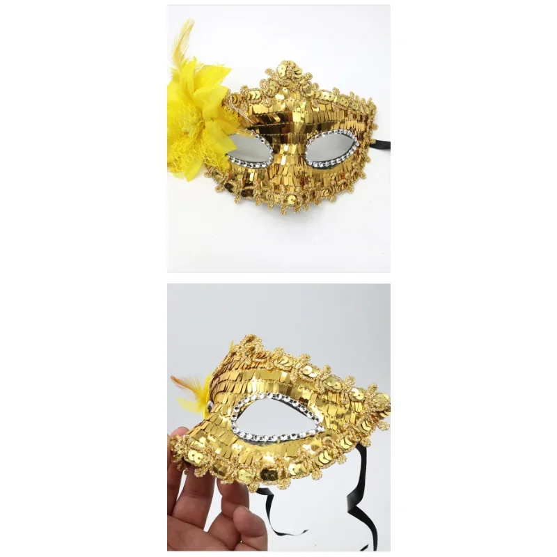 Accessoires de balle demi-masque masques personnage de princesse masque pour les yeux amusant masque à paillettes Sexy maquillage pour les yeux pour femmes maquillage d'halloween