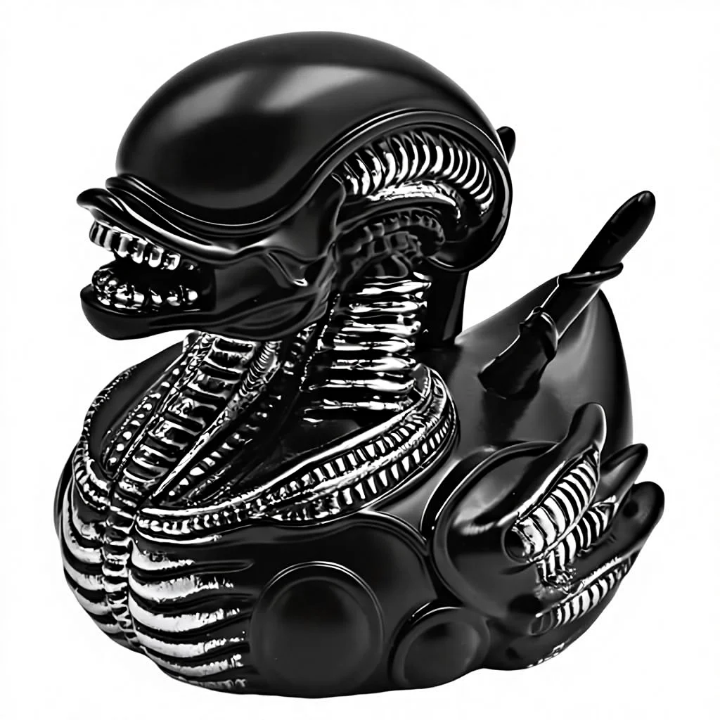 Novelty Evil Alien Duck Resin Statue Desktop Ornament Cute Car Interior Decor Funny Birthday Gift