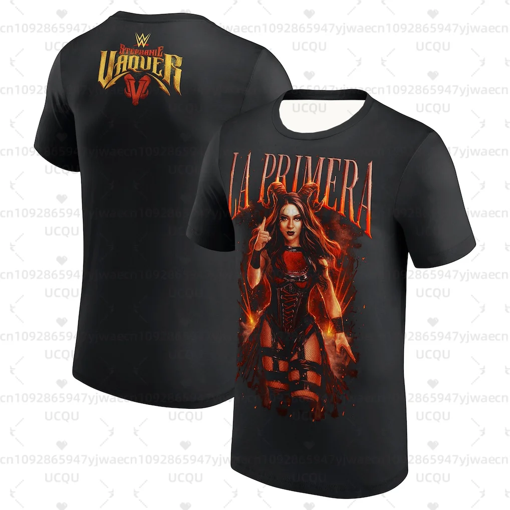 ستيفاني فاكر مطبوعة المصارع تي شيرت علوي للرجال والنساء قصيرة الأكمام للجنسين قميص جرافيك تي شيرت جيرسي القمم #5