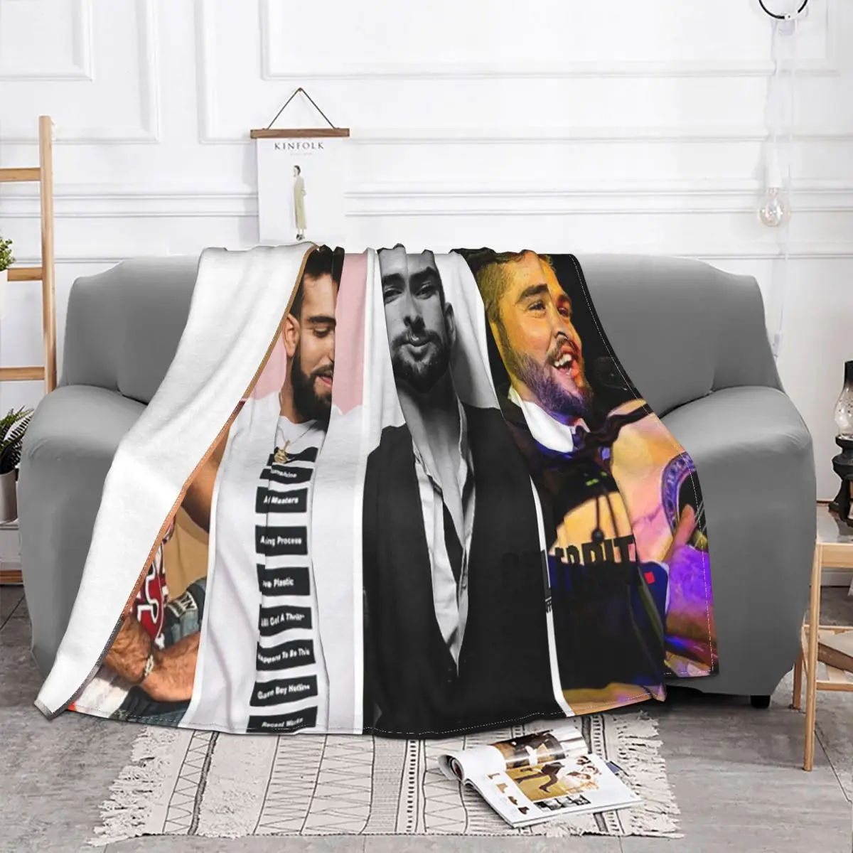 Kendji Girac 1080 Singer Gift Plaid Blankets Sofa Cover Coral Fleece Winter Lightweight Throw Blanket for Home Bedroom Bedspread